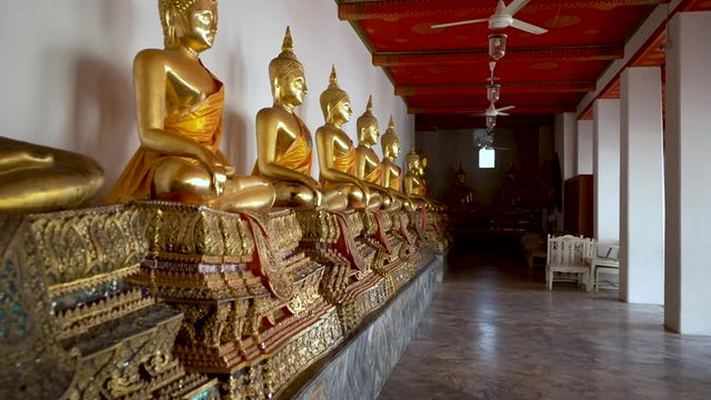 Amazing Buddha Statues at Wat Pho in Bangkok, Thailand.