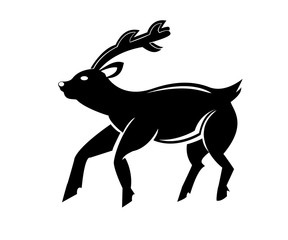 simple vector deer logo design