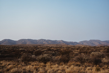 panorama photo of desert landscape in Namibia