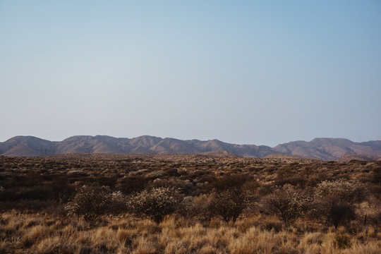 panorama photo of desert landscape in Namibia