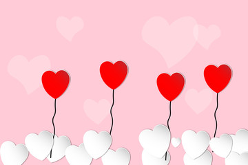 love and heart background vector