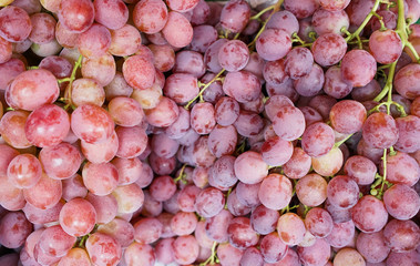 Ripe grapes on the farmer market