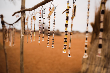 traditional jewellery of string of pearls and necklace rosary