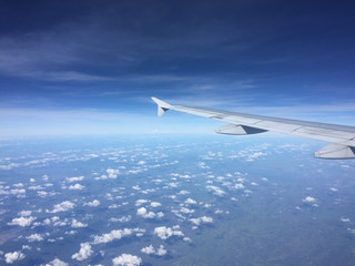 Blue sky with clouds in summer day