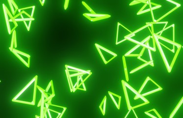 幻想的な緑色の三角形