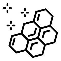 Honey comb icon. Outline honey comb vector icon for web design isolated on white background