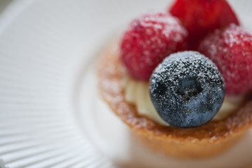pancakes with blueberries and raspberries