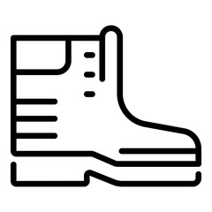 Camping boot icon. Outline camping boot vector icon for web design isolated on white background