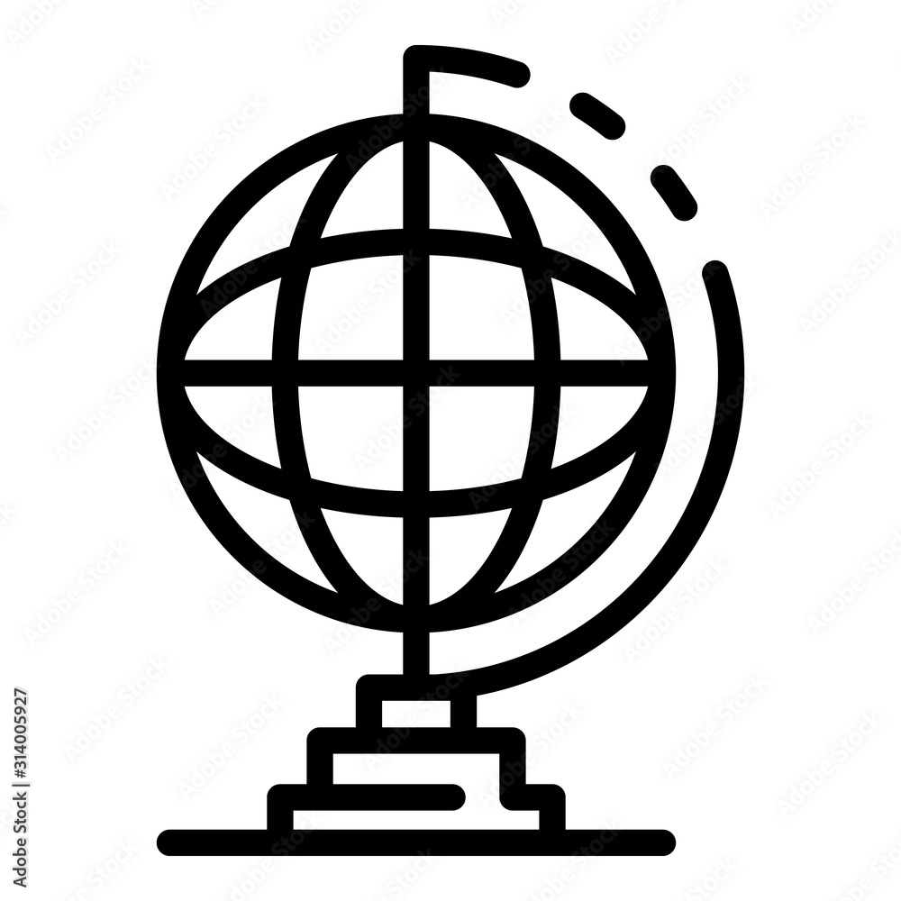 Poster lesson globe icon. outline lesson globe vector icon for web design isolated on white background