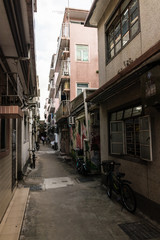 A narrow street inside of Kat Hing Wai Walled Village, Kam Tin