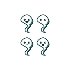 CUTE SPERM VECTOR TEMPLATE DESIGN