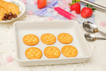 写真素材：　お菓子作り　趣味　手作り　ハート　バレンタイン