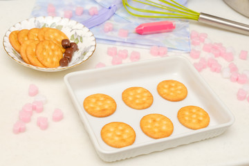 写真素材：手作りのお菓子　バレンタインイメージ　誕生日　プレゼント