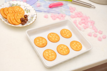 写真素材：手作りのお菓子　バレンタインイメージ　誕生日　プレゼント