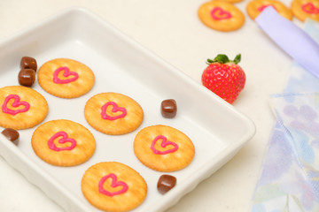 【写真素材】お菓子作り　趣味　手作り　ハート　誕生日　バレンタイン