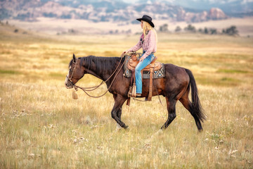 Cowgirl on Horse