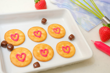 【写真素材】お菓子作り　趣味　手作り　ハート　誕生日　バレンタイン