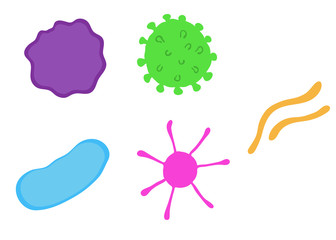 いろいろな形のウイルス