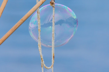 Newly Created Bubble Reflecting Edmonds Washington Waterfront