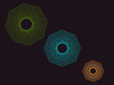 background with spirograph colorful wallpaper with black background