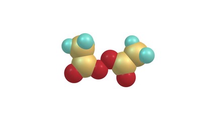 Rotating acetyl ethaneperoxoate molecule video