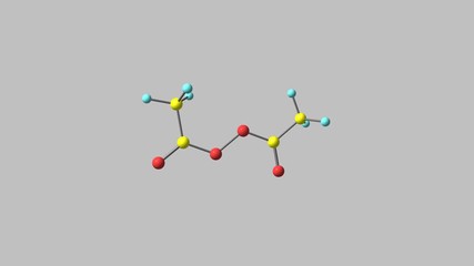 Rotating acetyl ethaneperoxoate molecule video