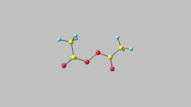 Rotating acetyl ethaneperoxoate molecule video