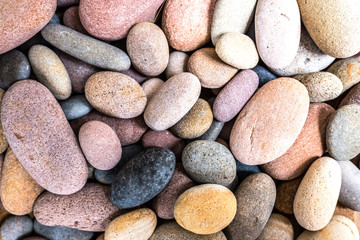 Fototapeta na wymiar Natural background composed of pebbles and small rocks.