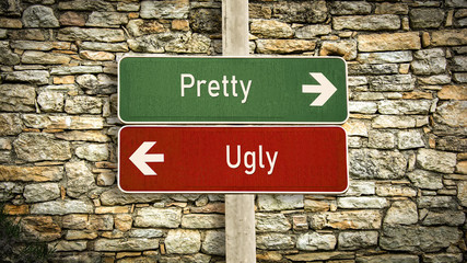Street Sign Pretty versus Ugly
