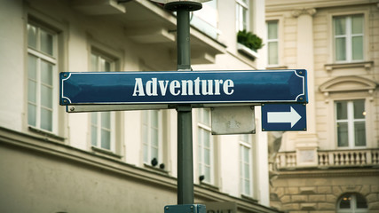 Obraz premium Street Sign to Adventure