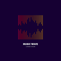 Vector illustration of music wave in the form of the equalizer