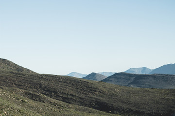 landscape with mountains and blue sky