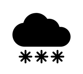 chmura śniegowa ikona - obrazy, fototapety, plakaty