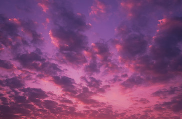 Beautiful purple sky at twilight.
