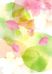 桜　春の背景イラスト