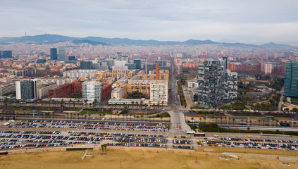 Obraz premium Landscape of Barcelona in coastal zone