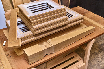 Mdf kitchen cabinet doors . Details wood production