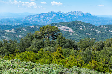 Rocky landscape of Natural Park de Sant Llorenc del Munt i l Obac