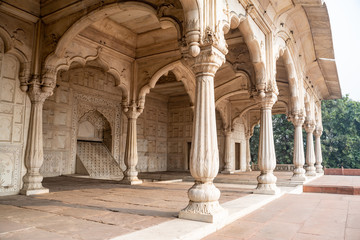 View of Khas Mahal inside the Red Fort,  served as the Mughal emperor's private residence in Delhi India