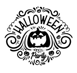 Halloween poster design. Use it for print or web. Vector illustration.