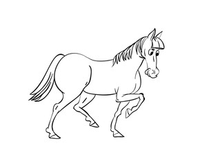 Horse pattern design. Vector illustration.