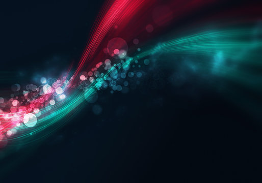 Colorful lights blurred by motion © Sergey Nivens