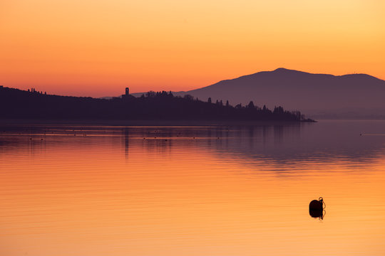 Trasimeno lake Umbria Italy Europe