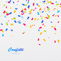 Color Confetti Background. Celebrate Party Vector Illustration