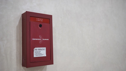 Firefighter's telephone for emergency.