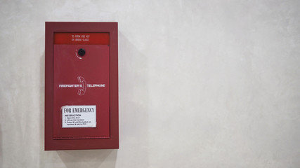 Firefighter's telephone for emergency.