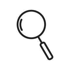 magnifying glass icon vector on white background