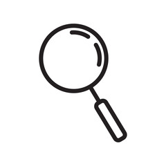 magnifying glass icon vector on white background