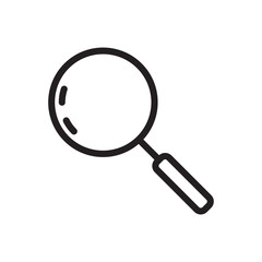 magnifying glass icon vector on white background