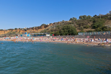 Fototapeta premium Plaża Fat Man po północnej stronie miasta Sewastopol na Krymie